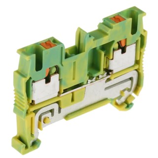 Phoenix Contact Earth Terminal Block PT 2.5-PE Series Yellow, Green, 6kV, Single-Level, Push-in, ATEX 3209536