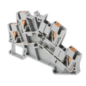 Phoenix Contact Double Level Terminal Block PTTBS 2.5 Series, Push-in Termination, 500V, 22A, Grey, 0.14mm² to 4mm² 3209604
