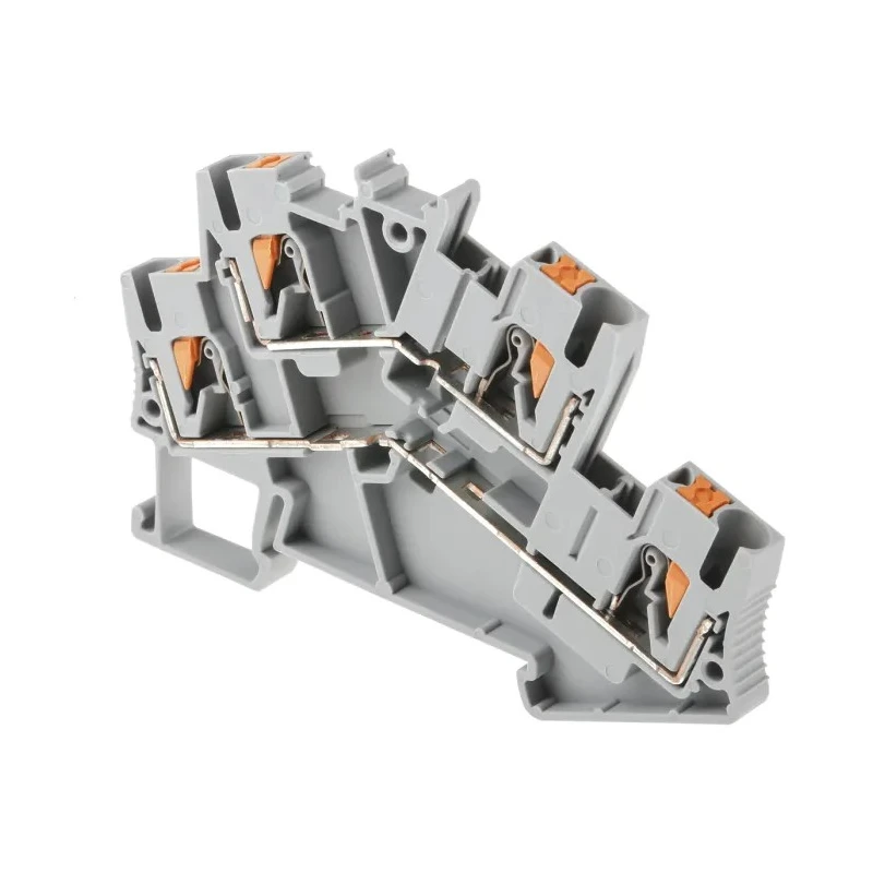 Phoenix Contact Double Level Terminal Block PTTBS 2.5 Series, Push-in Termination, 500V, 22A, Grey, 0.14mm² to 4mm² 3209604