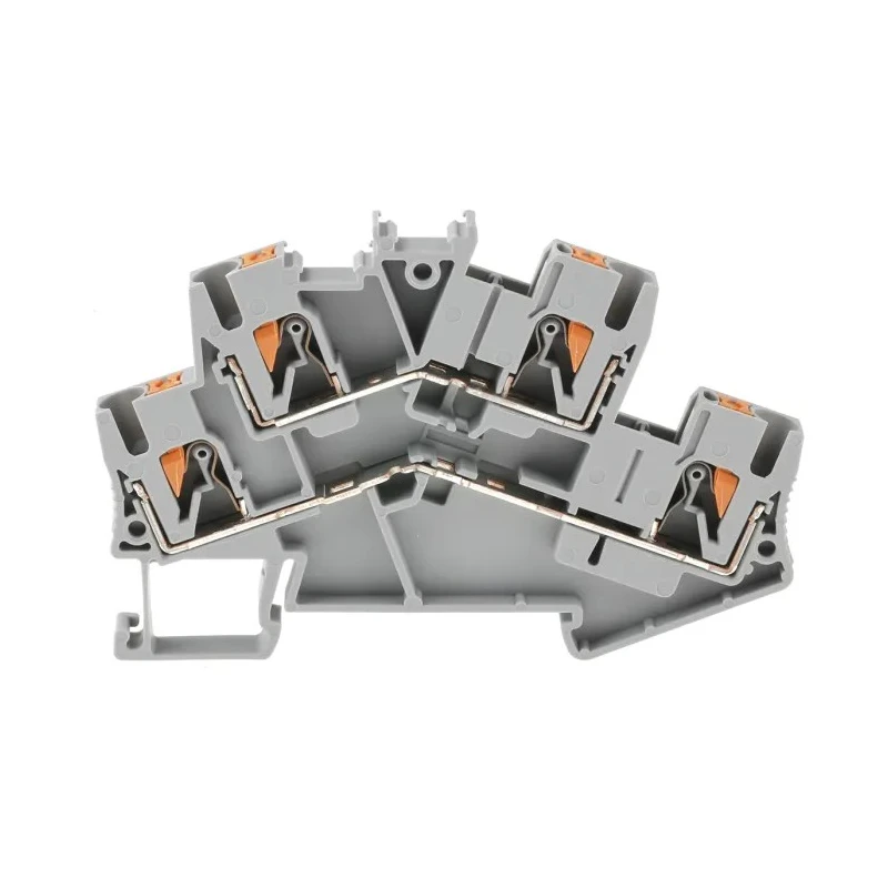 Phoenix Contact Double Level Terminal Block PTTBS 2.5 Series, Push-in Termination, 500V, 22A, Grey, 0.14mm² to 4mm² 3209604