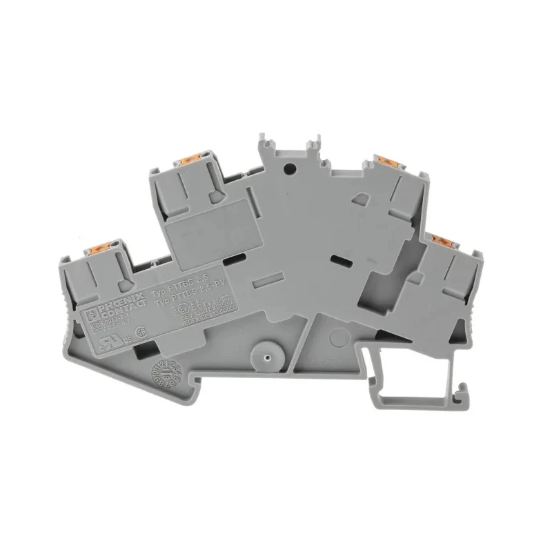 Phoenix Contact Double Level Terminal Block PTTBS 2.5 Series, Push-in Termination, 500V, 22A, Grey, 0.14mm² to 4mm² 3209604