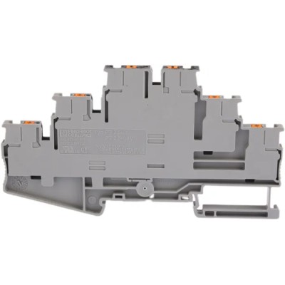 Phoenix Contact PT 2.5-3PV Series Multi Level Terminal Block Grey 0.14mm² to 4 mm² 3-Level Push-in 500V 20A ATEX 3210512