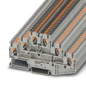 Phoenix Contact PT 2.5-3PV Series Multi Level Terminal Block Grey 0.14mm² to 4 mm² 3-Level Push-in 500V 20A ATEX 3210512