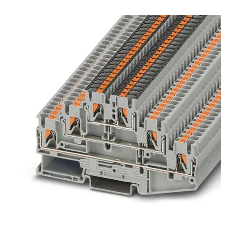 Phoenix Contact PT 2.5-3PV Series Multi Level Terminal Block Grey 0.14mm² to 4 mm² 3-Level Push-in 500V 20A ATEX 3210512