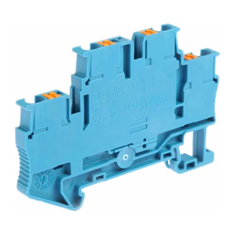 Phoenix Contact Double Level Terminal Block 2-Level 500V 22A Push-in Termination Blue PTTB 2.5 BU 3210570