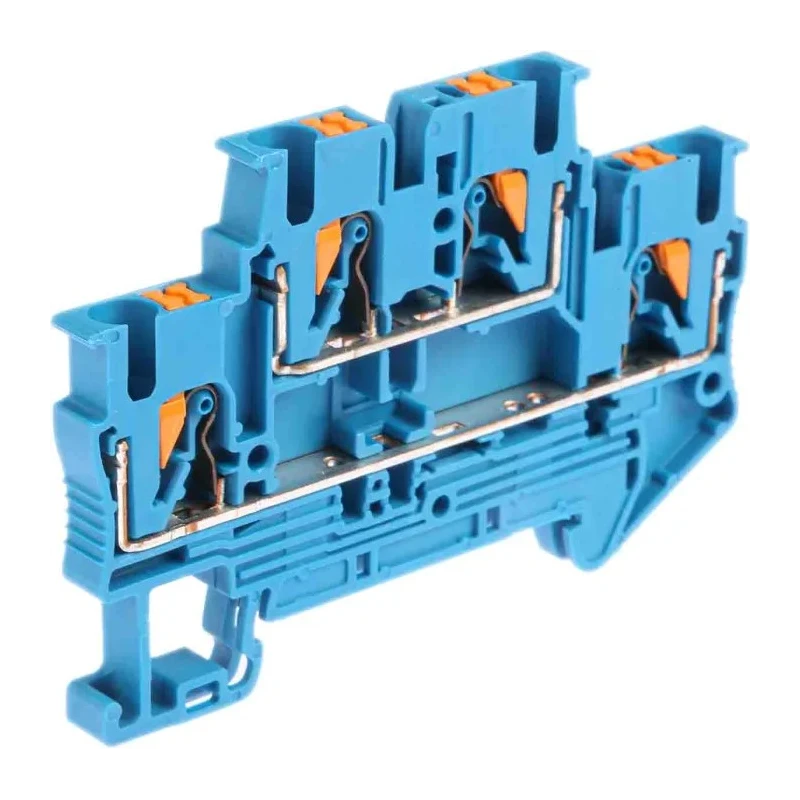 Phoenix Contact Double Level Terminal Block 2-Level 500V 22A Push-in Termination Blue PTTB 2.5 BU 3210570