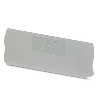 Phoenix Contact D-ST Series Grey Polyamide End Cover for Use with DIN Rail Terminal Blocks 3040083