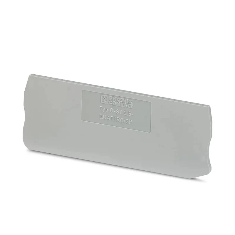 Phoenix Contact D-ST Series Grey Polyamide End Cover for Use with DIN Rail Terminal Blocks 3040083