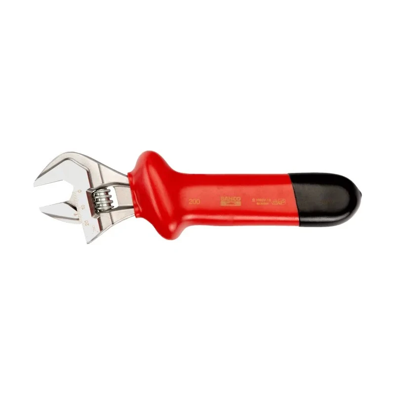 Bahco Adjustable Spanner 24 mm Jaw Capacity 205 mm Length Insulated Handle VDE 1000V Approved 8071V