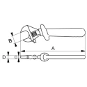 Bahco Adjustable Spanner 24 mm Jaw Capacity 205 mm Length Insulated Handle VDE 1000V Approved 8071V