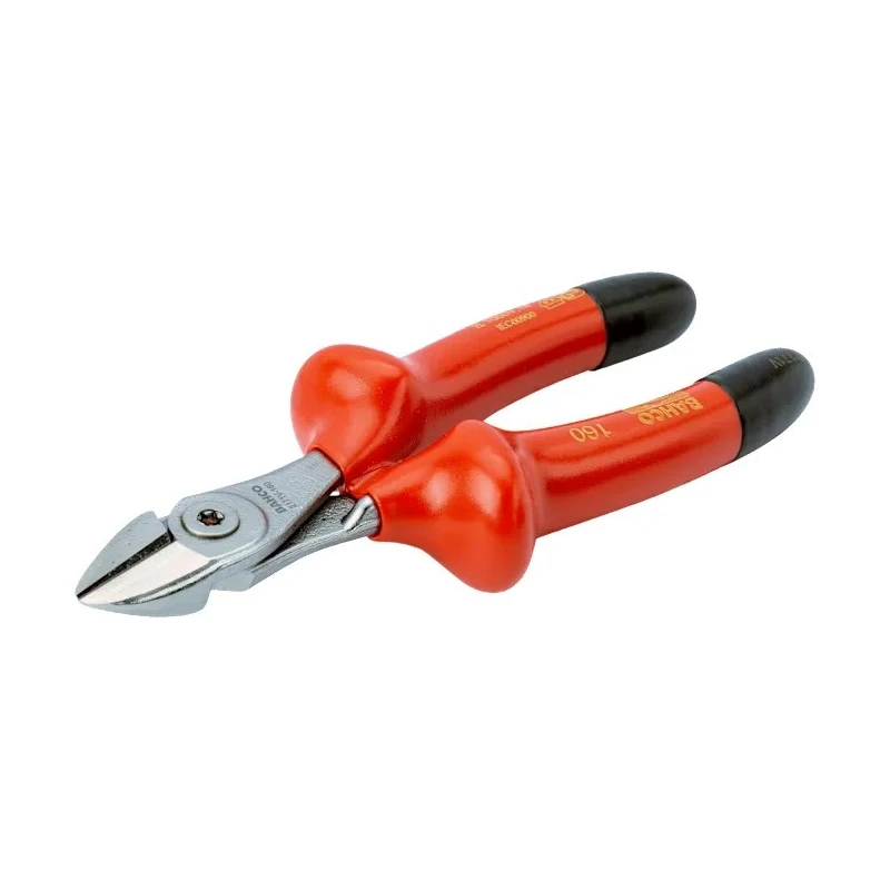 Bahco VDE/1000V Approved Semi-Flush Side Cutter 160mm Overall Length Chrome Vanadium Steel Jaw 2171V-160