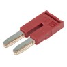 Phoenix Contact Jumper Bar 5.2mm Pitch Copper 24A Current Red Insulated Cover 3030161