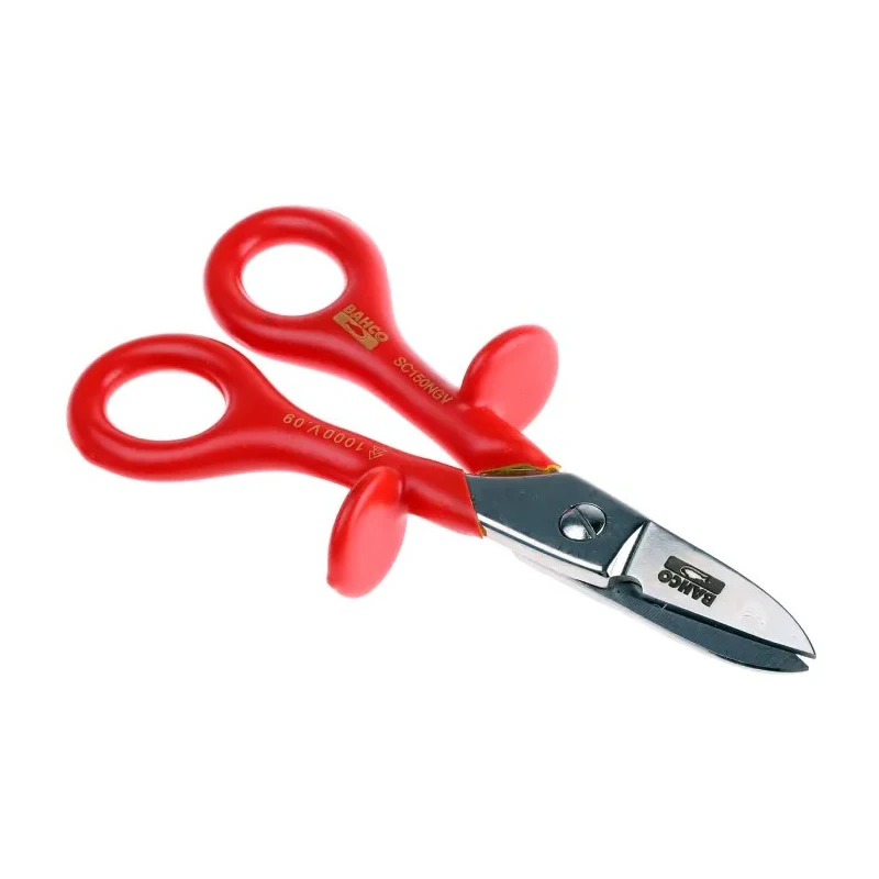 Bahco 150 mm Electricians Scissor Red Handle IEC 60900 Certified SC150NGV