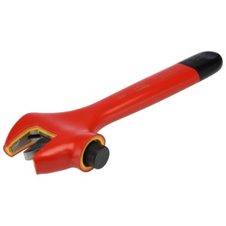 Bahco Adjustable Wrench with 39 mm Jaw Capacity, Insulated Handle, Chrome Finish, VDE/1000V Approved, 305mm Overall 8073VLT