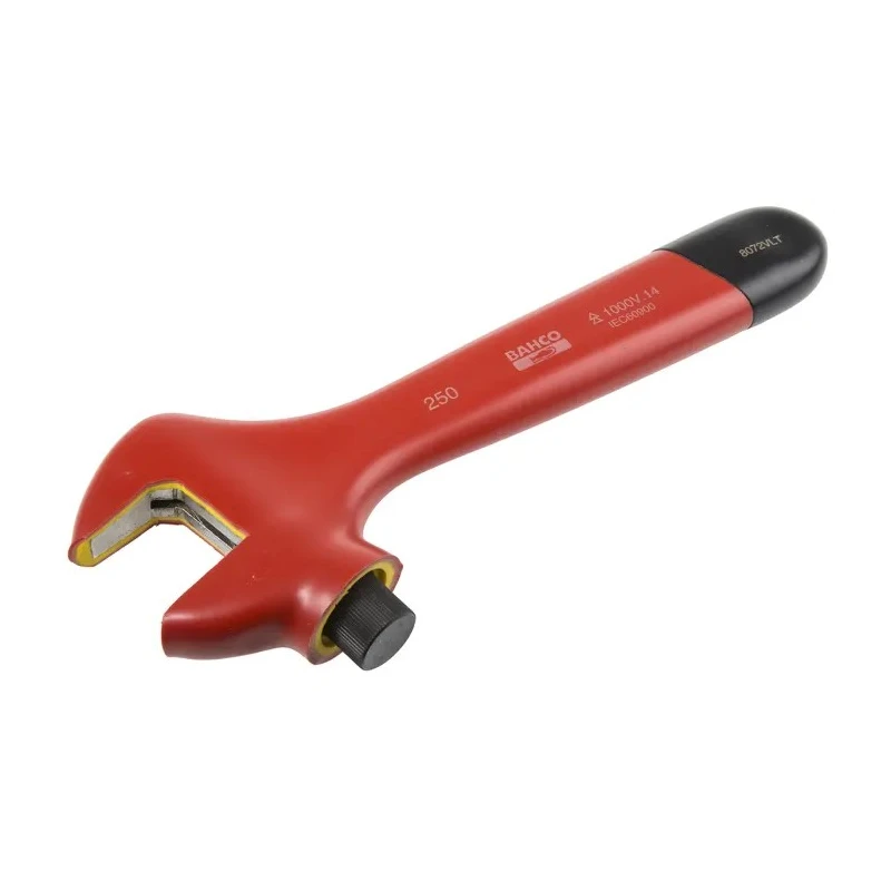 Bahco Adjustable Wrench 34 mm Jaw Capacity 255 mm Overall Length Insulated Handle VDE/1000V Approved 8072VLT