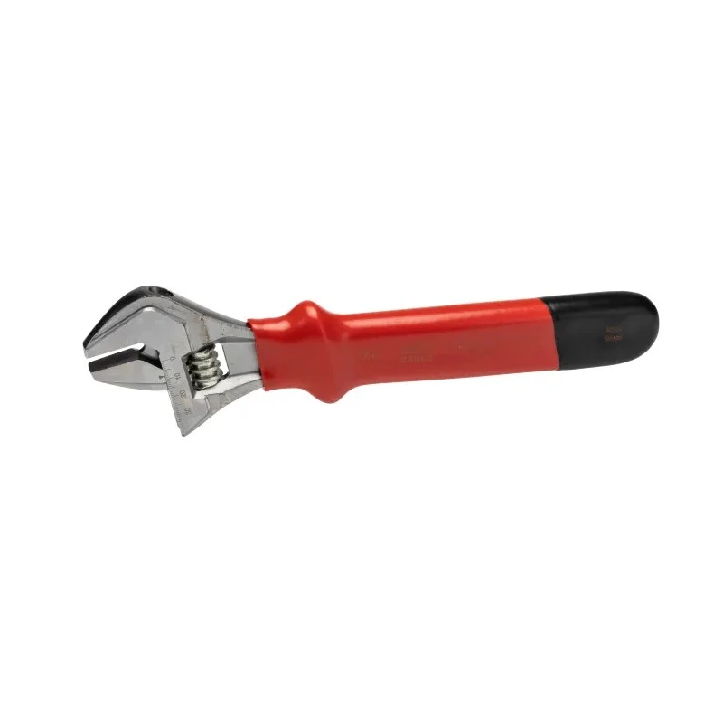 Bahco 34 mm Jaw Capacity Adjustable Spanner with Insulated Handle, Chrome Finish, VDE/1000V Approved, 310mm Overall 8073V