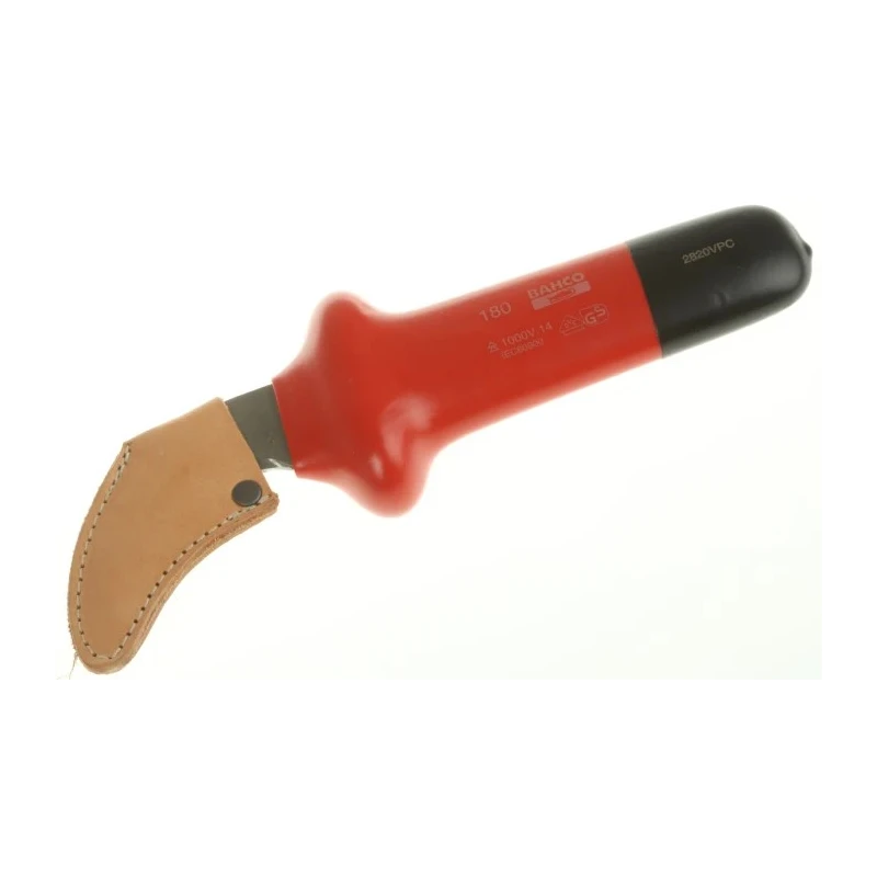 Bahco Cable Knife with Insulated Handle VDE/1000V Approved 180 mm Overall Length 50 mm Blade 2820VPC
