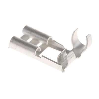 JST Silver Uninsulated Female Spade Connector Crimp 6.35 x 0.8 mm Tab Size 18 AWG to 14 AWG LFO-2.5T-250N