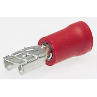 JST Red Insulated Female Spade Connector Crimp 4.75 x 1 mm Tab Size 22 AWG to 16 AWG FVDDF1.25-187A-10(LF)