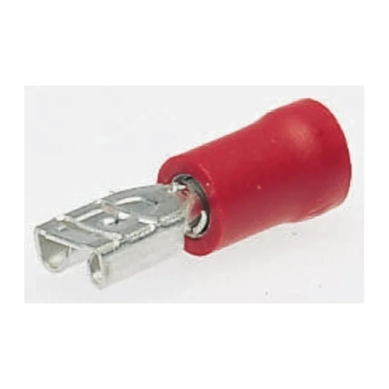 JST Red Insulated Female Spade Connector Crimp 4.75 x 1 mm Tab Size 22 AWG to 16 AWG FVDDF1.25-187A-10(LF)