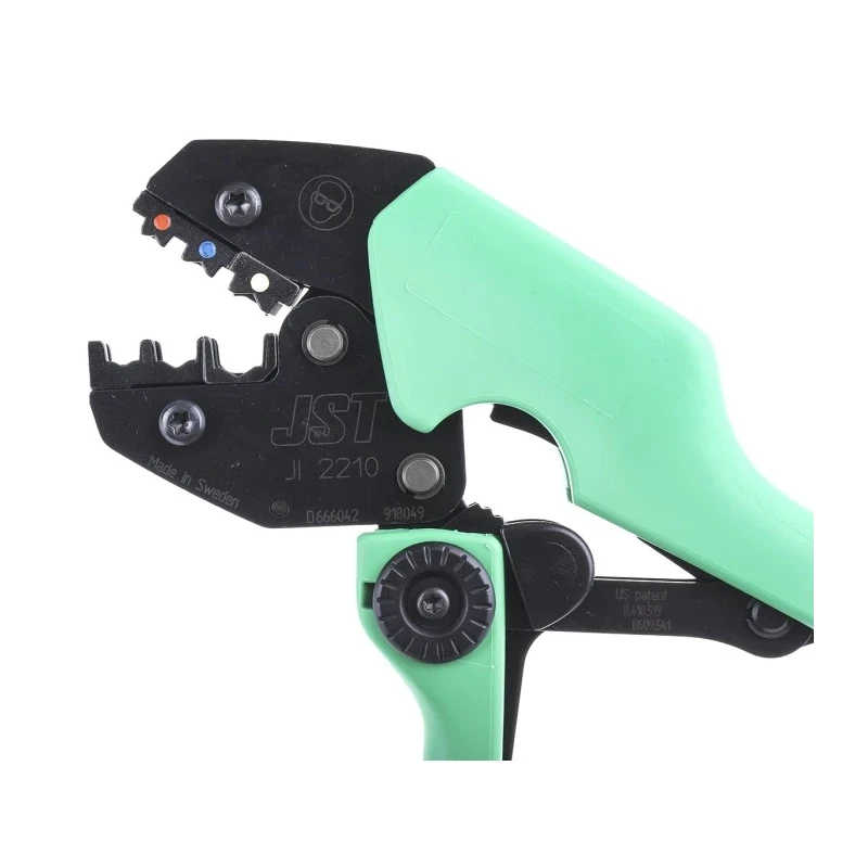 JST JI Crimp Tool for Insulated Terminals Blue Red Yellow Wire Sizes 1.25 2.0 5.5 mm² JI-2210