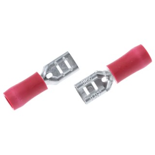 JST Red Insulated Female Spade Connector Crimp 4.75 x 0.8 mm Tab Size 22 AWG to 16 AWG FVDDF1.25-187A-8(S)(LF)