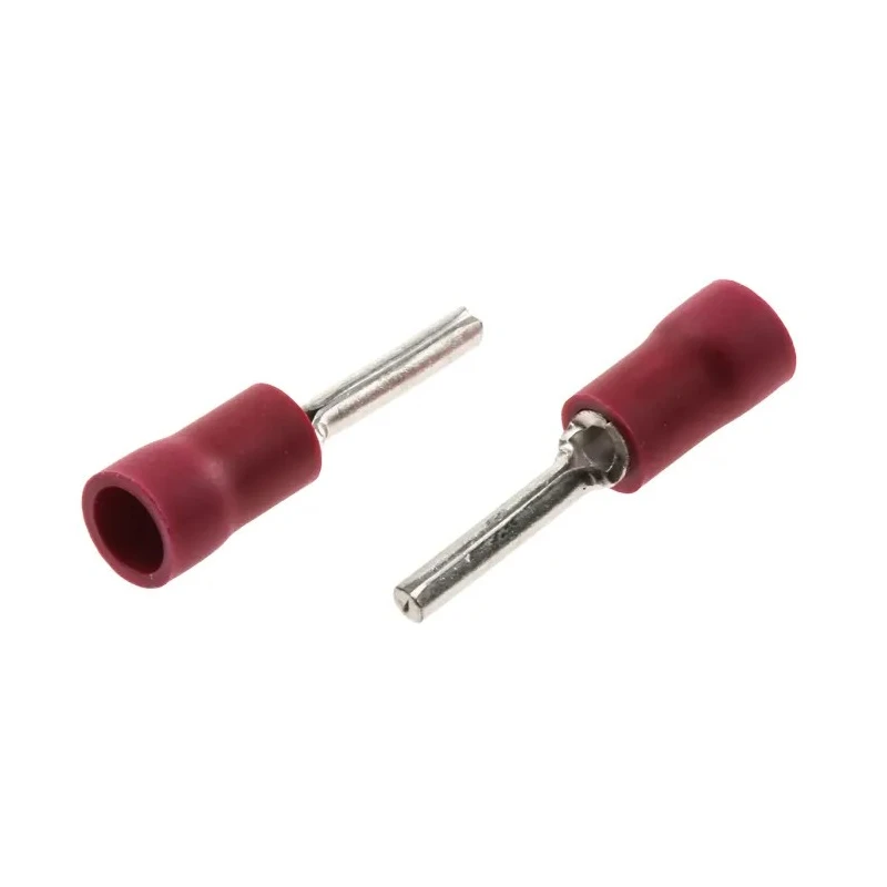 JST FVPC Insulated Crimp Pin Connector 22 AWG to 16 AWG, 1.9 mm Pin Diameter, 12 mm Pin Length, Red FVWSPC-1.25(LF)