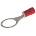 JST FV Insulated Ring Terminal M10 Stud Size 22 AWG to 16 AWG Wire, Vinyl Insulation, Red FVWS1.25-10(LF)