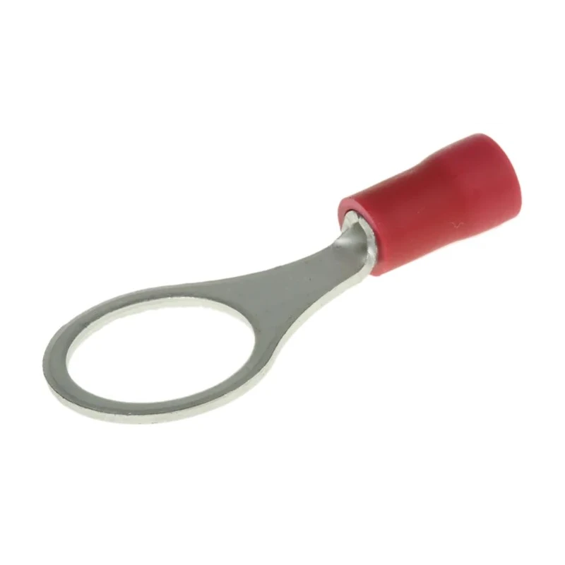 JST FV Insulated Ring Terminal M10 Stud Size 22 AWG to 16 AWG Wire, Vinyl Insulation, Red FVWS1.25-10(LF)