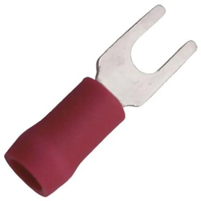 JST Insulated Fork Terminal, 22 AWG to 16 AWG, M3.5 Stud Size Vinyl Insulation Red FVWS1.25-YS3A(LF)