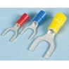 JST Insulated Fork Terminal 22 AWG to 16 AWG M4 Stud Size Vinyl Red FVWS1.25-S4A(LF)