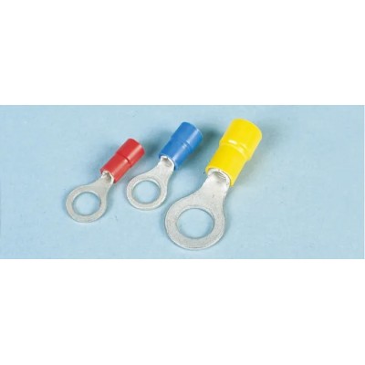 JST FV Insulated Ring Terminal 4 mm Stud Size 16 AWG 14 AWG Wire Size Blue FVWS2-4