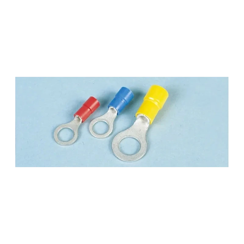 JST FV Insulated Ring Terminal 4 mm Stud Size 16 AWG 14 AWG Wire Size Blue FVWS2-4
