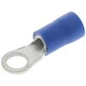 JST FV Insulated Ring Terminal, Vinyl Insulation, 5 mm Stud Size, Wire Size 16 AWG to 14 AWG, Blue FVWS2-5