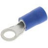 JST FV Insulated Ring Terminal, Vinyl Insulation, 5 mm Stud Size, Wire Size 16 AWG to 14 AWG, Blue FVWS2-5