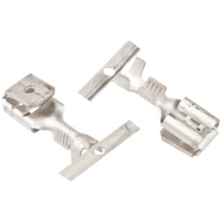 JST Silver Uninsulated Female Spade Connector, Crimp, 6.35 x 0.8 mm Tab Size, 20 AWG to 17 AWG LPB-1.0T-250N