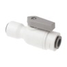 Legris Pneumatic Manual Control Valve Knob 2.5 mm Push-in Port 10 bar Operating Pressure Model 4020 06 00WP2