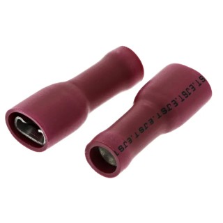 JST Red Insulated Female Spade Connector Crimp 4.75 x 0.5 mm Tab Size 22 AWG to 16 AWG FLVDDF1.25-187A-5PA S LF