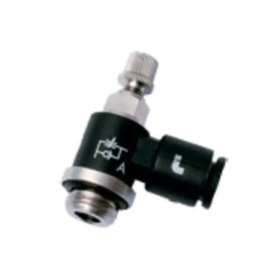 Legris Quick Exhaust Valve 10 bar Male Threaded A to Threaded M5 B Polymer 7660 06 19