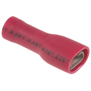 JST Red Insulated Female Spade Connector Crimp 4.75 x 0.8 mm Tab Size 22 AWG to 16 AWG FLVDDF1.25-187A-8(S)(LF)