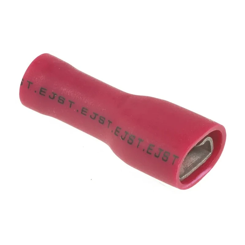 JST Red Insulated Female Spade Connector Crimp 4.75 x 0.8 mm Tab Size 22 AWG to 16 AWG FLVDDF1.25-187A-8(S)(LF)