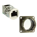 Amphenol Socapex RJF Series RJ45 Shielded Female Receptacle Connector, Panel Mount, Cat5e, Right Angle, 1 Port, 8 Way 