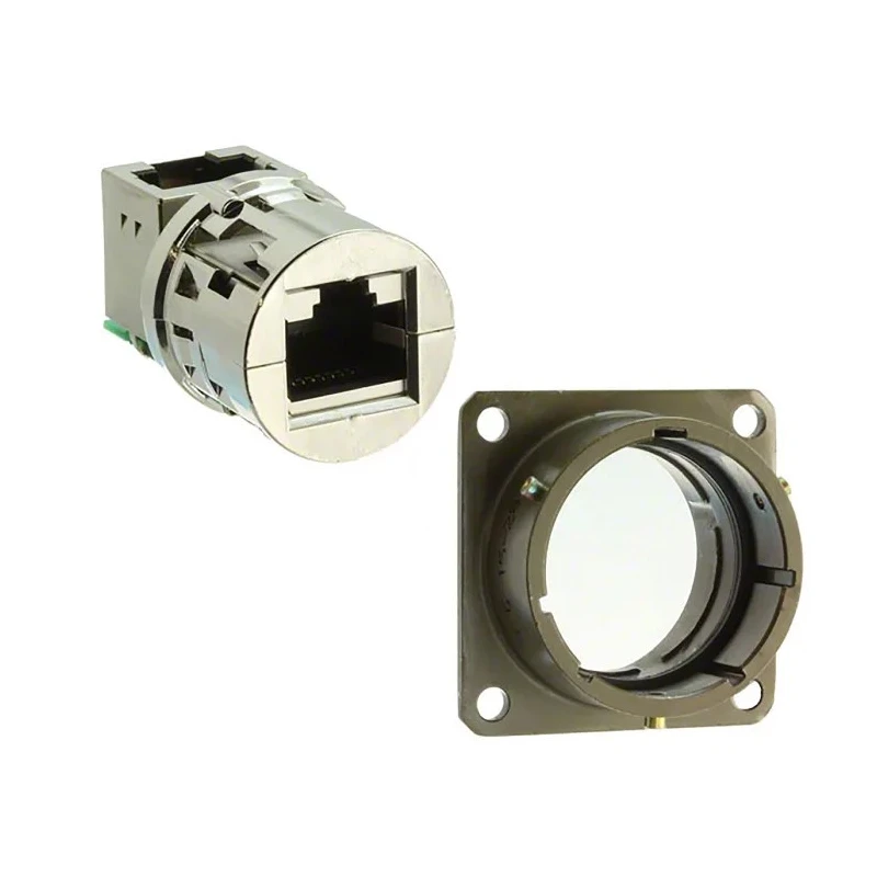 Amphenol Socapex RJF Series RJ45 Shielded Female Receptacle Connector, Panel Mount, Cat5e, Right Angle, 1 Port, 8 Way 