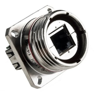Amphenol Socapex RJFTVX Series RJ45 Connector Female, Panel Mount, Cat5e Shielded Straight 1 Port 8 Way RJ45