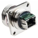 Amphenol Socapex RJFTVX Series RJ45 Connector Female, Panel Mount, Cat5e Shielded Straight 1 Port 8 Way RJ45