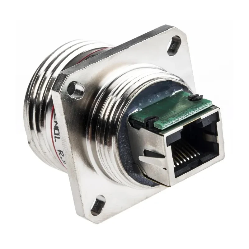 Amphenol Socapex RJFTVX Series RJ45 Connector Female, Panel Mount, Cat5e Shielded Straight 1 Port 8 Way RJ45