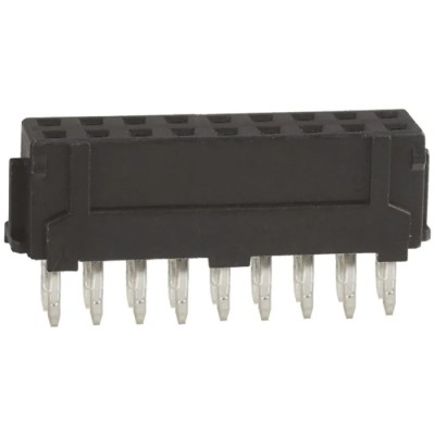 Hirose DF11 Series Straight Through Hole PCB Socket, 18-Contact, 2 Row, 2 mm Pitch, Solder Termination DF11