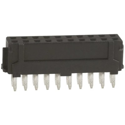 Hirose DF11 Series Straight Through Hole PCB Socket, 20-Contact, 2 Row, 2 mm Pitch, 250V, 2A, Polyamide Housing DF11
