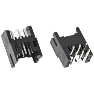Hirose DF11 Series Right Angle Through Hole PCB Header 6 Contact 2 mm Pitch 2 Row Shrouded DF11