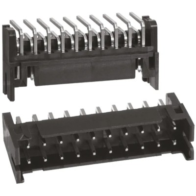 Hirose DF11 Series Right Angle Through Hole PCB Header, 20 Contacts, 2 mm Pitch, 2 Row, Shrouded DF11